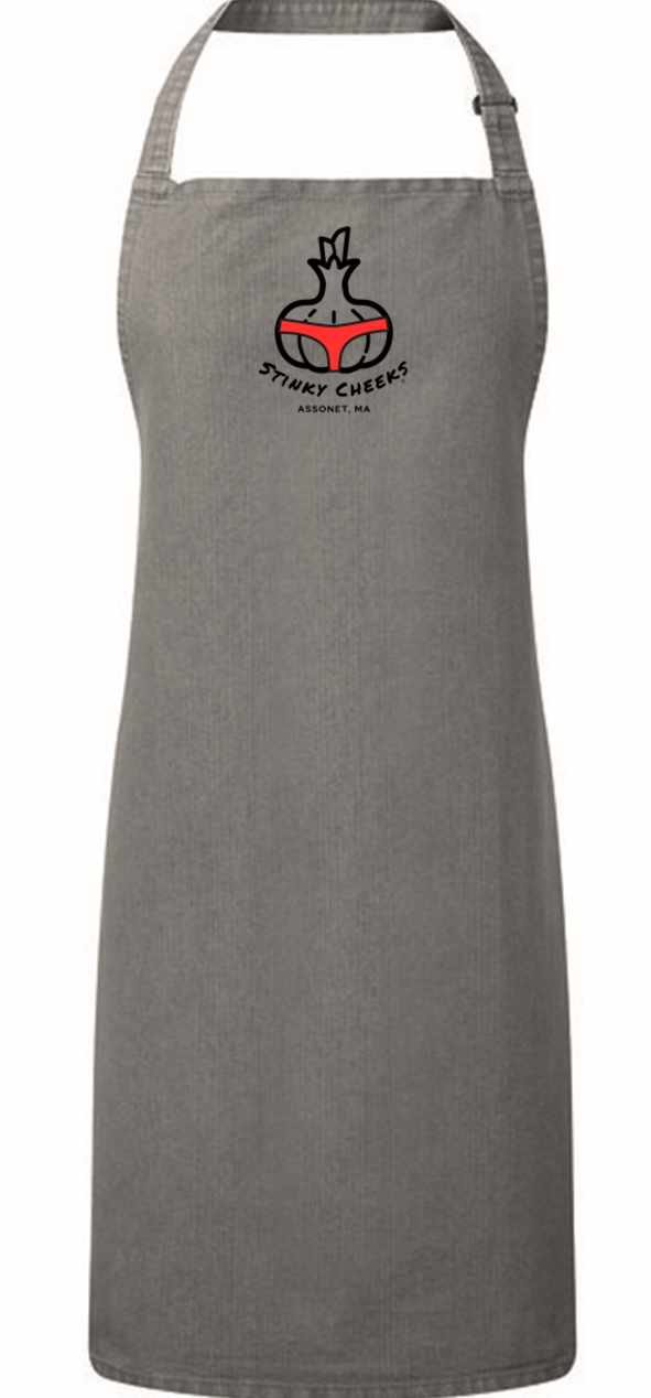 Stinky Cheeks Apron Grey Denim